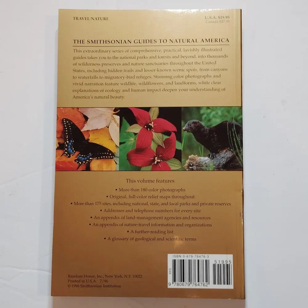 Smithsonian Guides Natural America Great Lakes OH IN MI WI Softcover - LN 1996